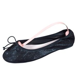Ruby & Bloom‎ Girls Ballet Flat Dress Shoe Size 4.5 Black Glitter Bow Casual